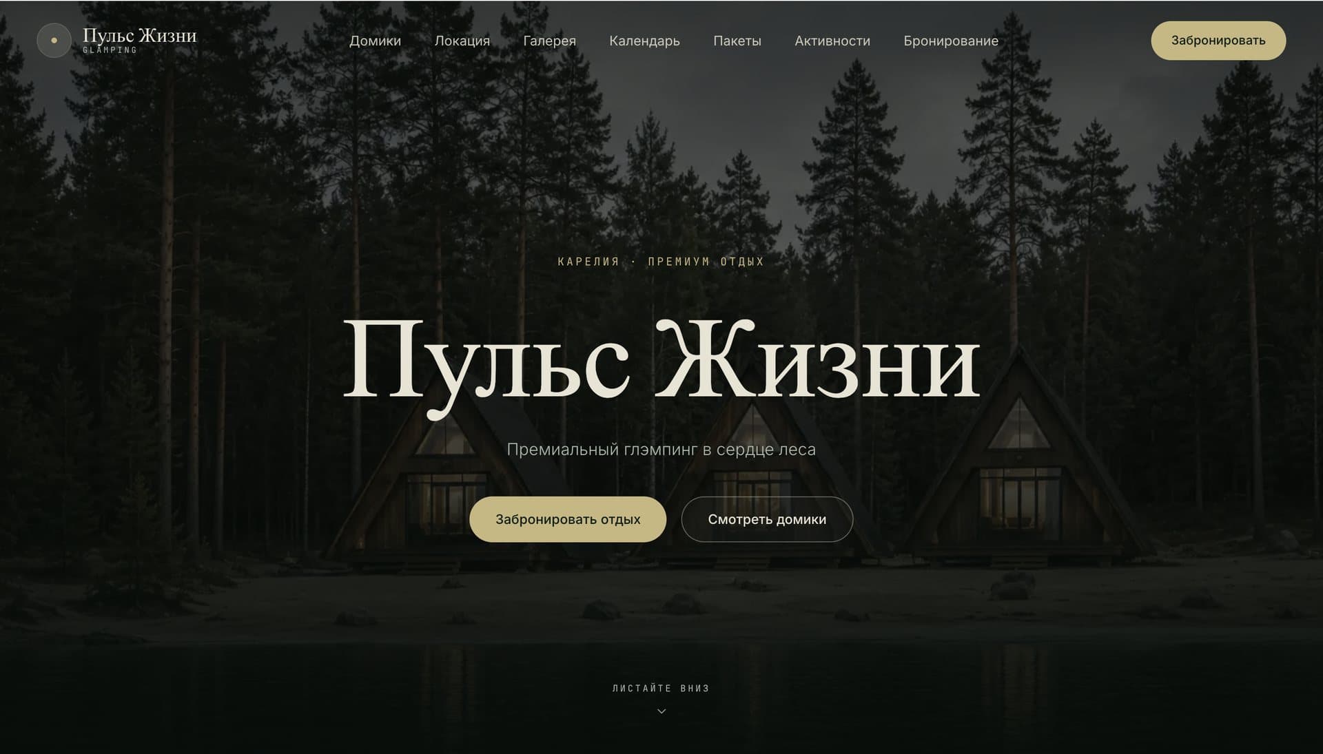 Скриншот сайта проекта Пульс Жизни